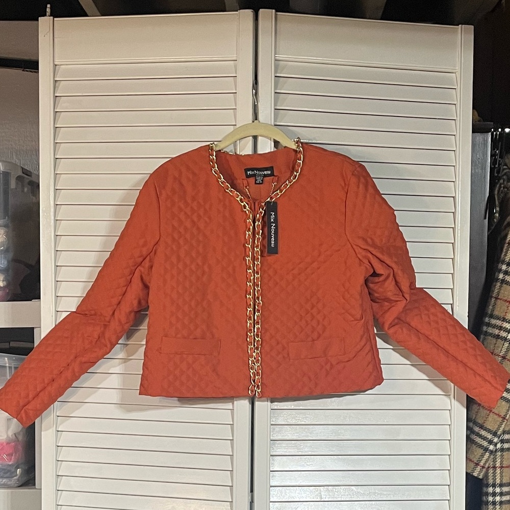 Nwt Women’s Mix Nouveau Medium Spice Color Quilte… - image 1